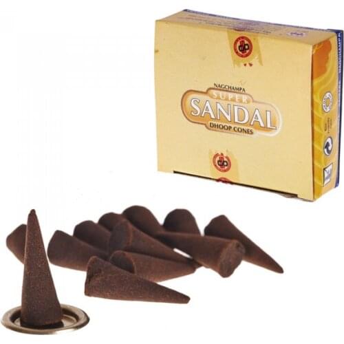 Cones Sandalwood Incense - SATYA - 12 units - Includes Base