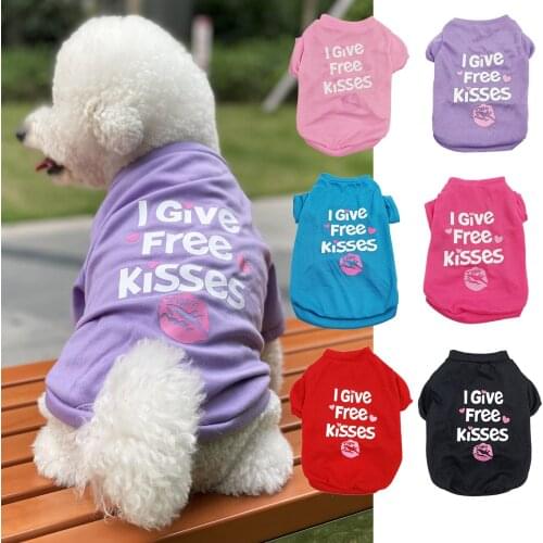 Summer dog shirts clothes Chihuahua tshirt puppy vest pet clothing letters print dog clothes for small dogs