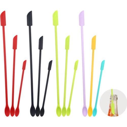 3Pcs Set Mini Silicone Spatulas Length Baking Pastry Foodgrade Silicone Jar Cake Cream Jam Scraper Cooking Spatula Kitchen Tools
