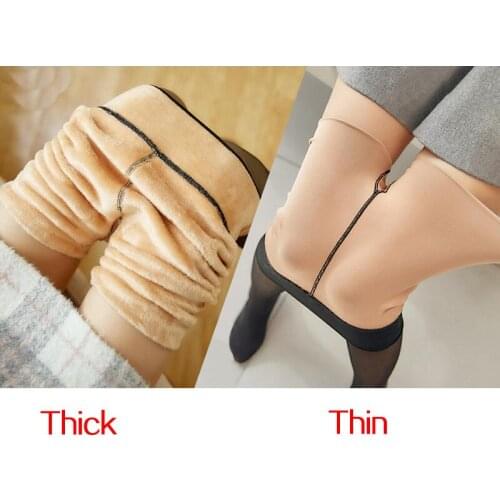 LZYVOO Winter Warm Thin/Thick Velvet Leggings High Waist Stretch Pantyhose Leggings/Step On The Foot Pants Women
