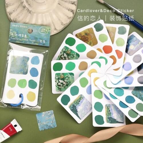 Master palette Decorative Stickers Scrapbooking Van Gogh dot Sticker Flakes Stationary Album Office Accessories Art Supplies