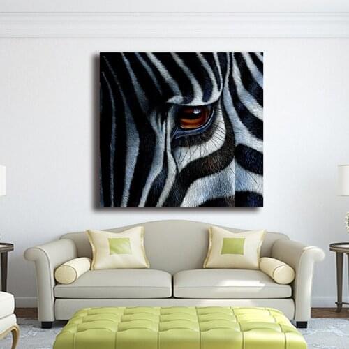 Fashion Zebra eye animal Oil Painting Wall Art Picture Paiting Canvas Paints Home Decor HD Print Painting Wall Art Picture