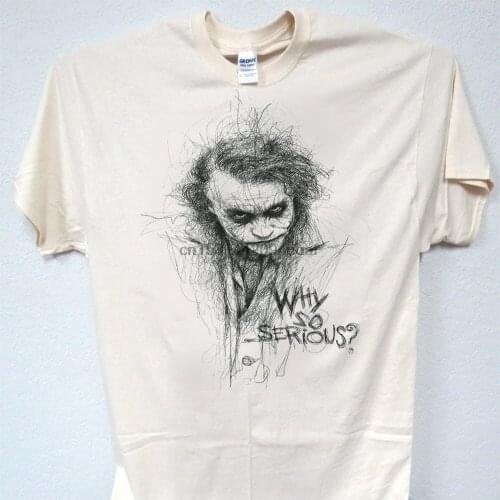 THE JOKER Heath Ledger Inspired Psyco Mens T Shirt Ivory Sizes S 5xl T 1637ivy L@@K