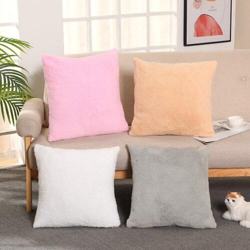 Pack of 2 Decorative Cream White Throw Pillow Covers Super Soft Lambswool Pillow Cases Cushion Covers for Sofa Bedroom