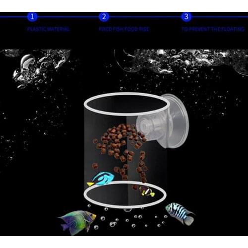 Goldfish Feeding Ring Aquarium Fish Tank Station Floating Food Tray Feeder Square/Circle Accessory Water Plant Buoyancy Suction