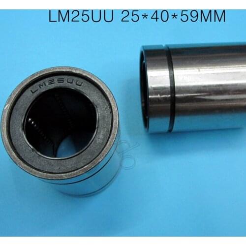 LM25UU bearing 25*40*59mm free shipping LM25UU 25mm Linear Ball Bearing Bushing 25*40*59mm for 3d printer parts
