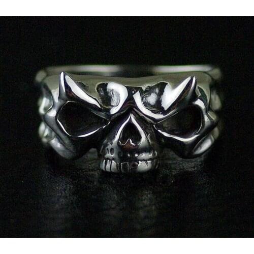 S925 silver Thailand imports Silver small demon skull Silver Ring