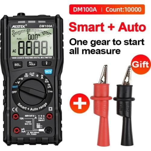 MESTEK DM100A Universal Digital Multimeter Meter 10000 Count AC/DC Voltage AC/DC Current Resistance Capacitance Measurement