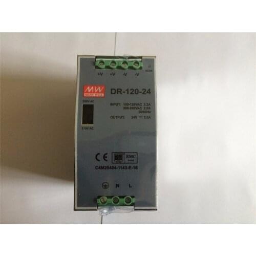 DR-120-24 Rail switching power supply Input 110/220VAC Output 24VDC 5A 120W DIN Rail Mounted Power Supply
