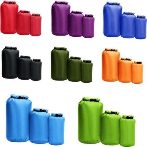 3pcs/Set 8L 40L 70L Waterproof Dry Bag Pack Sack Swimming Rafting Kayakin Bag