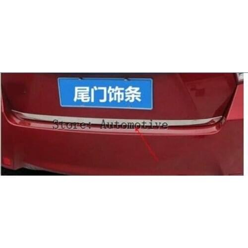 High quality Stainless steel Rear Trunk Lid Cover Trim For 2014 2016 2017for Toyota Yaris L