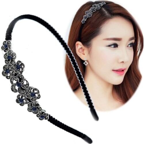 Women Lady Fashion Rhinestone Head Jewelry Headband Head Piece Hair Band