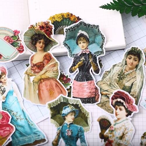 18pcs cute japanese Victoria Account stickers scrapbooking decoration hand book material TN set of restoring ancient ways phone