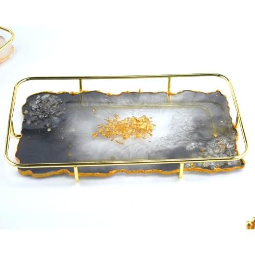DIY 2pcs Hot Sell Tray Mold Coaster Resin Mould Silicone Irregular Geode Silicon Moule Home Decorative Jewelry Craft Resina UV
