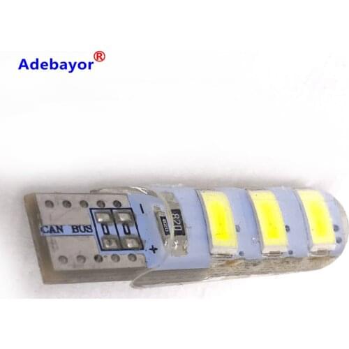 200pcs Wholesale T10 Silicone Case 6 SMD 5630 LED Car Dome Light W5W 194 6LED 6SMD 5730 LED Wedge Lamp Parking Bulb 12V 100X