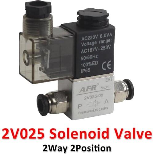 2v025 solenoid valve 12V 24V 110V 220V gas valve solenoid air valve normally closed