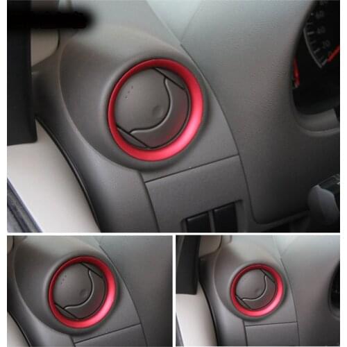 4pcs Aluminium alloy for NISSAN MICRA small outlet Air conditioning Decorative ring