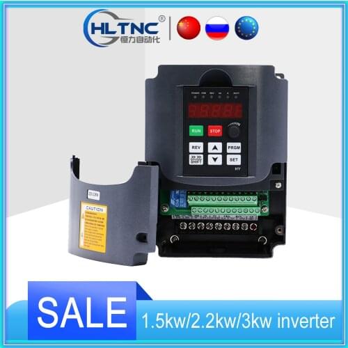1.5KW 2.2kw 3KW VFD Variable Frequency Drive 0-400Hz 3P output Huanyang Inverter for CNC spindle motor speed control