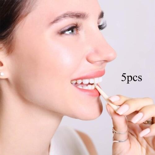 5Pcs/Set 5.5CM Biodegradable Bamboo Handle Interdental Brushes Between Teeth Cleaner Deep Clean Toothpick