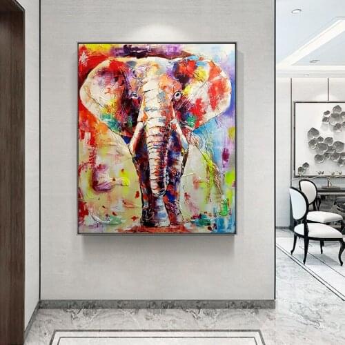 DIY 5D Diamond Painting Colorful Elephant Abstract Art Full Square/Round Diamond Embroidery Cross Stitch Mosaic room Decor