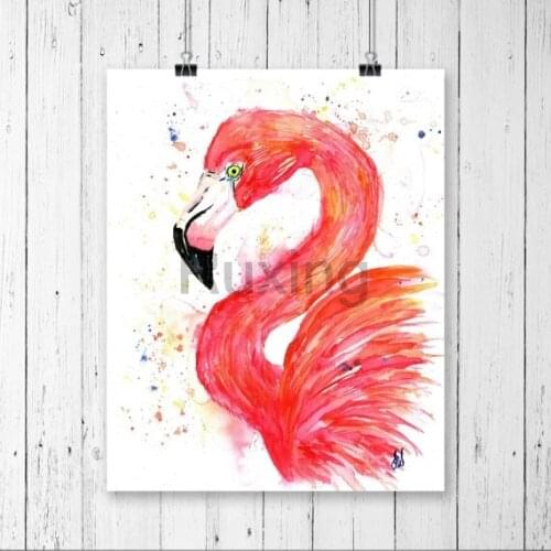 DIY Diamond Mosaic Diamond Painting Cross Stitch Oil painting red flamingo Diamond Embroidery round/square Drill Home Decoration