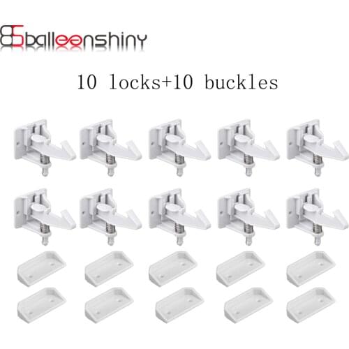 BalleenShiny 10PCS Child Drawer Safety Lock for Children Cabinet Drawer Closet Doors Protection from Child Home Safety for Baby