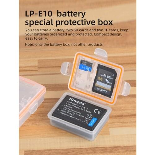 KingMa 10PCS LP-E10 Battery Box Battery Holder Storage Case For Canon LP-E10 Battery DSLR EOS 1100D 1200D 1300D1500D 3000D