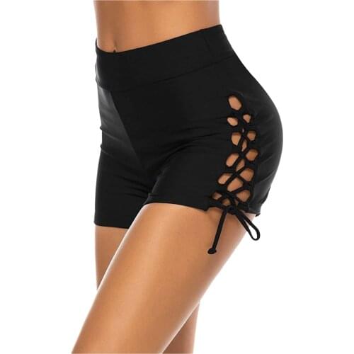 Bikini 2021 Sexy Womens Stretch Swim Board Short Quick Dry Athletic Beach Swimming Trunks High Waist Swimwear Bathing Suit #T2P