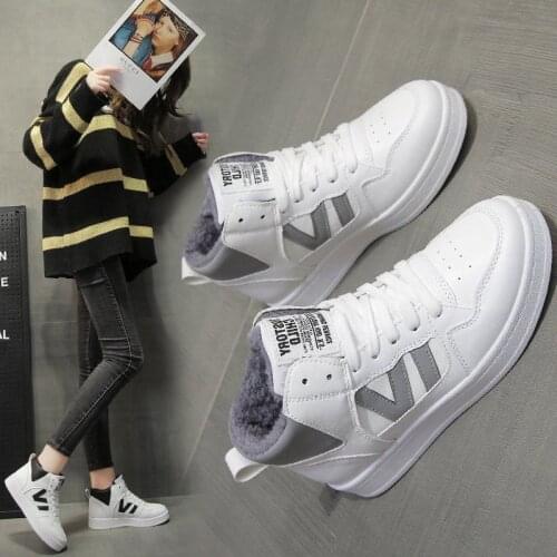 Shoes Fashion Women High-top Flat Sponge Cake Base Rhinestone Platform Sports Casual The Wild Single Comfortable Boots Women