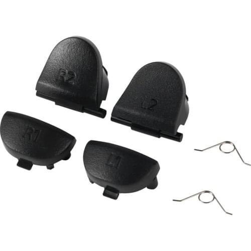 Black Replace Buttons R1 L1 R2 L2 Triggers for Dualshock 4 For PS4 Controller Game Accessaries PS4 Button with 2 Spring