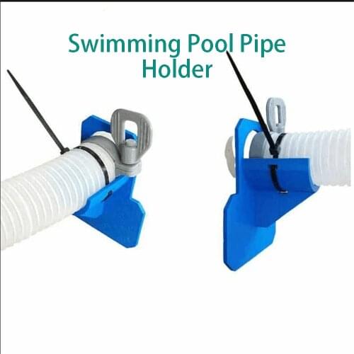 1PC Swimming Pool Pipe Holder Mount Supports Pipes 30-38mm Fits Intex Bestway Above Ground 32mm 38mm Hose Outlet with Cable Tie