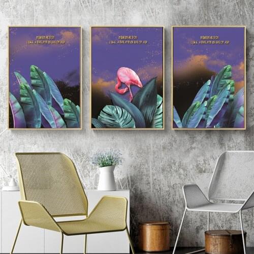 Leaf Plants Oil Painting Poster Canvas Print Painting Wall Art Living Room Home Decoration