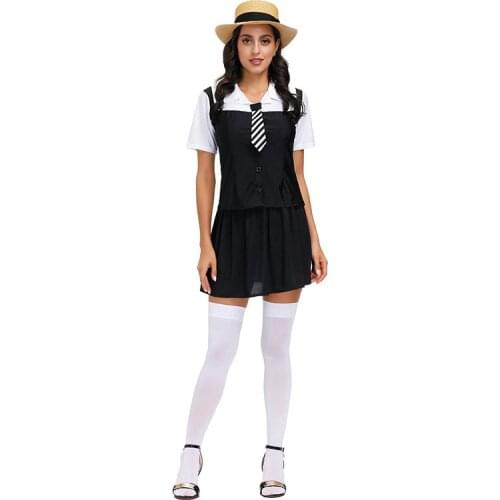 Halloween Costumes Japanese Student Suits Street Shooting Costumes Straw Hat Girls Daily Class Uniforme School Uniforms