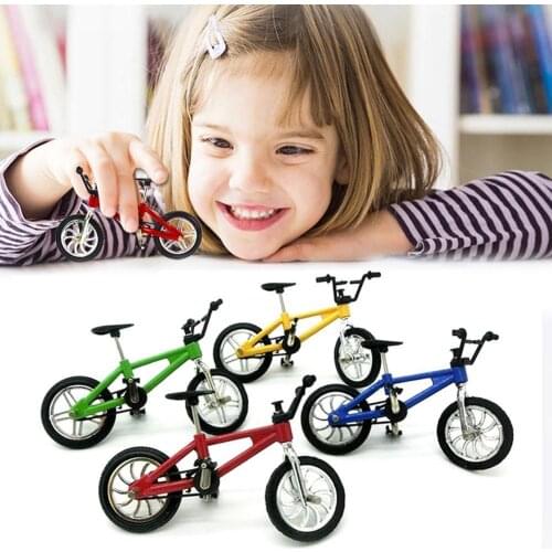 Simulation Mini Alloy Bike Finger Bicycle Model Spare Children Fun Decor Tool Gift + Wheel Toy Tire + Lock Novelty R2L5