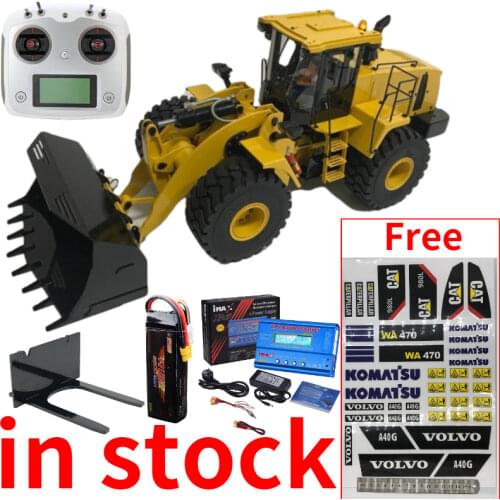 1/14 Remote Control Metal RC Car Hydraulic Bulldozer Wheel Loader RTR Truck Vehicle Model Birthday Boy Toy Father Christmas Gift