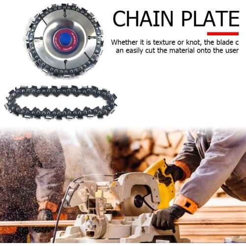 4pcs Grinder Chain Disc Set Wood Angle Shaping Grinding Wheel with Chain