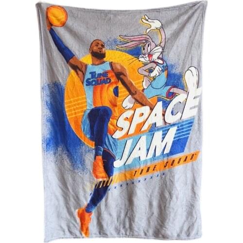 Minor Flaws Space Basketball Jam Hanging Blanket Throw Tune-Squad #6 James Pure Cotton Basketball Theme Wallhanging 120*90cm