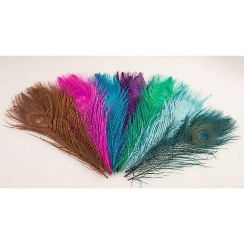 Bulk Peacock feathers for sale , 25-30cm dyed Peacock Feathers 500pcs/lot many colors avaliable