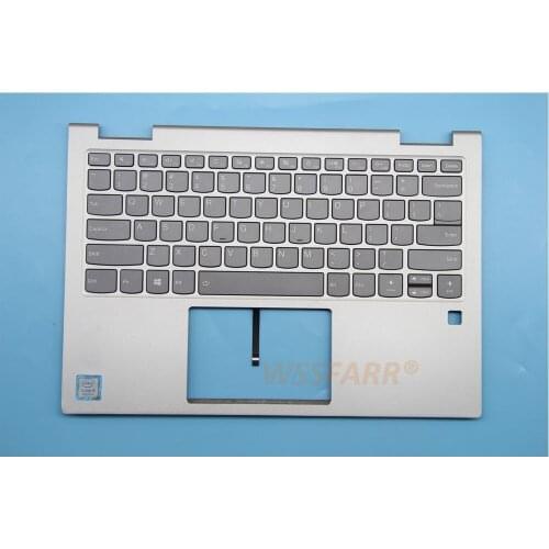 Original Palmrest Keyboard Bezel for Lenovo YOGA 730-13IKB 730-13ISK US Upper cover Upper case Black Silver With Backlit