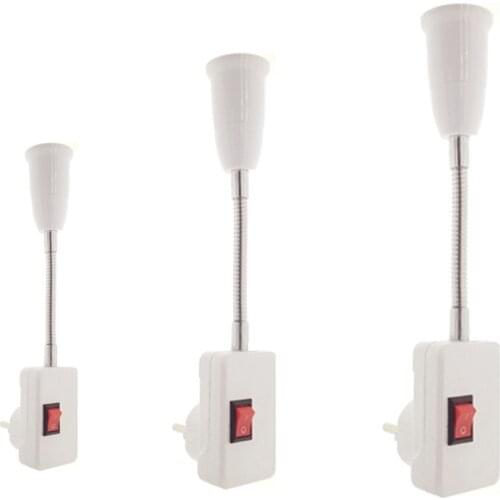E27 Lamp Base Holder Flexible Extension Converter With On/Off Switch Screw Socket Bulb Adapter EU Plug 10CM 30CM 50CM