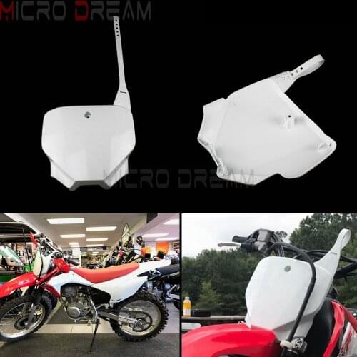 White Plastic Front Name Number Plate For Honda CRF150F CRF230F CRF 150 230 CRF 150/230 F 2003-2019 Dirt Bike Motocross Enduro