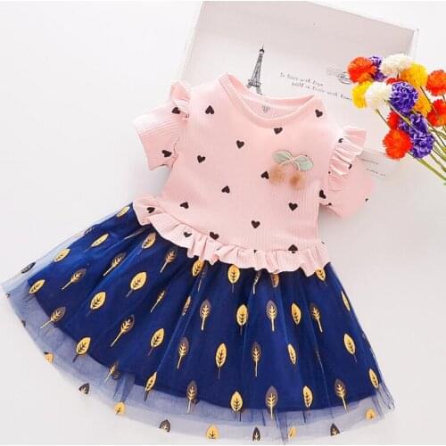 Baby girls dress 1-7T new born baby summer shirt+skirt clothes toddler knitted tops flower dress 0-3T cute kids costuming jacket