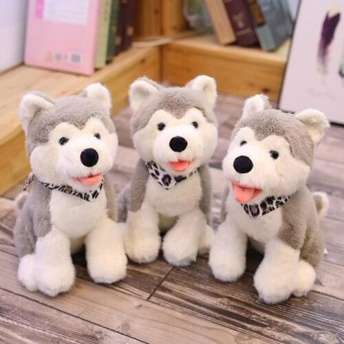 Husky Plush Toy Lifelike Dog Toy Stuffed Animals Dog Soft Doll Realistic Animal Kids Toys Gift For Children