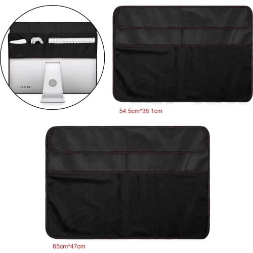 PC Monitor Screen Dustproof Cover PU Leather Dust Cover for iMac