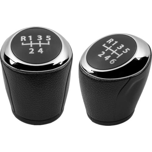 Chrome Black Leather Gear Shift Knob Lever Stick Shifter Pen for Chevrolet Chevy Cruze 2008 2009 2010 2011 2012 2013 2014 2015