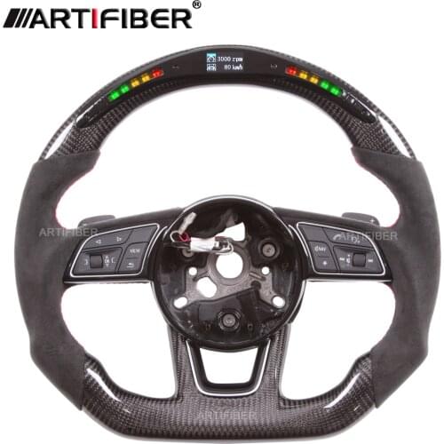 Real LED Carbon Fiber Steering Wheel for Audi A1,A2,A3,A4,A5,A6,A7, S3/RS3,S4/RS4,S5/RS5,S6/RS6