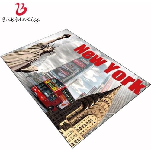 Bubble Kiss Nordic Rugs Carpets For Living Room New York Pattern Large Rugs For Bedroom Home Decoration Salon Bar Floor Mat Rugs