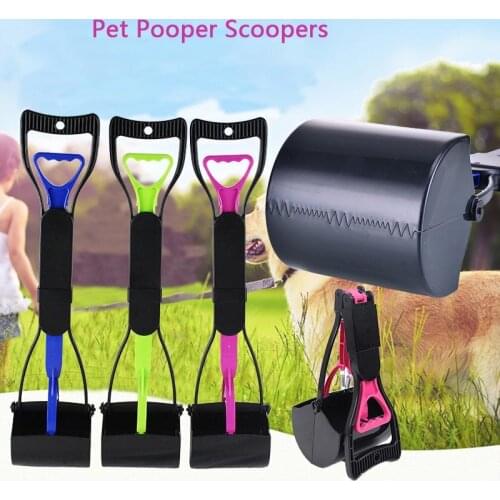 Pet Pooper Scooper Long Handle Dog Poop Scooper Jaw Poop Scoop Shovel Pick Up Animal Waste Picker Pet Outdoor Cleaning Tools