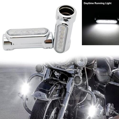 Motorcycle Highway Crash Bar Light Switchback Driving Light 12 LED for Harley Touring Models