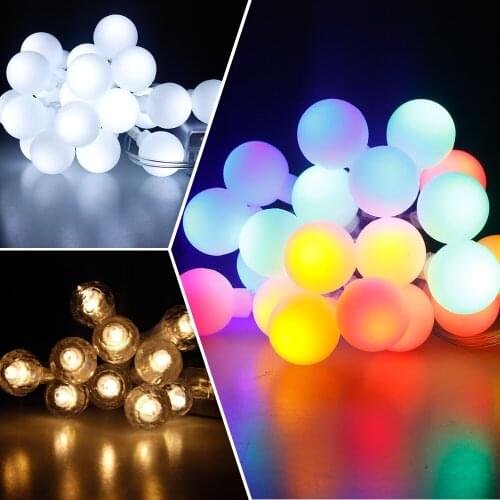 1.5M 3M USB LED Small White Ball Lamp RGB LED String Fairy Lights Garlands Garden Holiday Christmas Party Decor For Outdoor